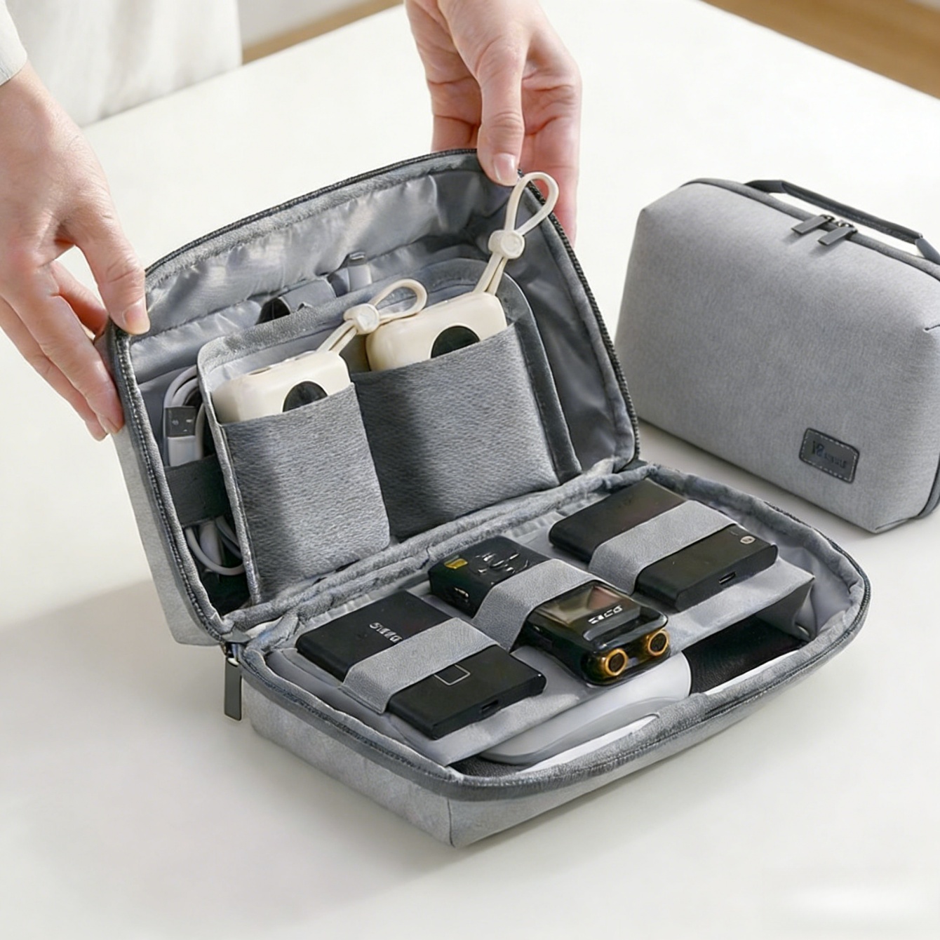 Tech Accessories Travel Organizer Pouch - 1개 전자기기 정리 여행 케이스, 방수